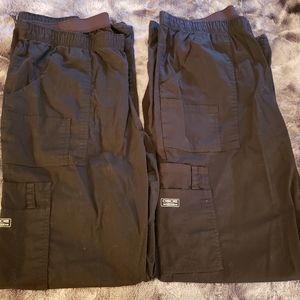 Cherokee large tall black scrub pants 2 pairs
